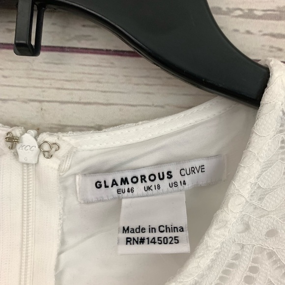 Glamorous Curve ASOS lace fringe romper playsuit - Picture 4 of 5